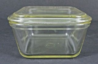 Vintage Corning Pyrex Clear Glass Covered Refrigerator Dish 663