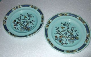 Adams Pottery Calyx Ware Ming Toi Dinner Plates (2) 10 "