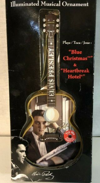 Elvis Presley Illuminated Musical Ornament - Blue Christmas And Heartbreak Hotel