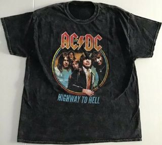 Ac/dc Highway To Hell Black T - Shirt Men’s Xl American Classics Bon Scott 1979