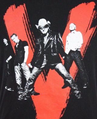 Large 2005 Us Vertigo Tour Black T - Shirt Concert Bono The Edge
