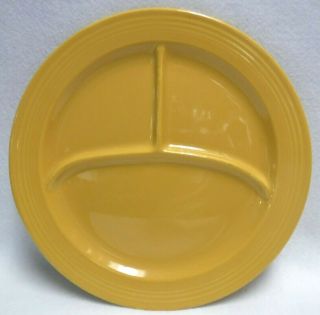Homer Laughlin China Fiesta Vintage Yellow Color Grill Plate 10 - 3/8 " Inches