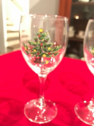 Nikko Christmas Stemware 11 oz.  All Purpose Goblets 2