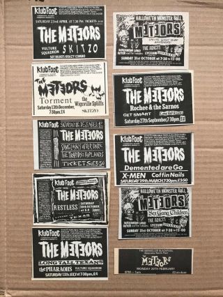 Meteors Small Gig Cuttings Memorabilia 10 Small Psychobilly Music Press