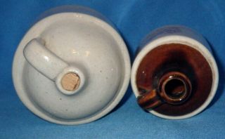 2 RED WING /Western POTTERY MINIATURE WHISKEY JUGS SINGLE HANDLE 2