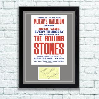 The Rolling Stones Concert Poster And Autographs Memorabilia Poster Swindon 64