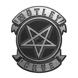 Official Licensed - Motley Crue - Pentagram Metal Pin Badge Heavy Metal Rock