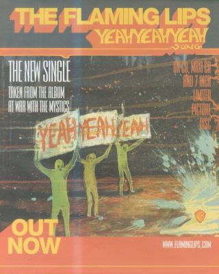 (nmem10) Advert/poster 11x9 " The Flaming Lips - Yeah Yeah Yeah Song - Single