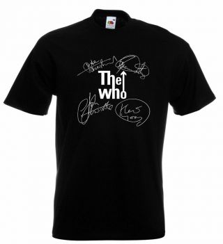 The Who Autograph T Shirt Pete Townshend Keith Moon Roger Daltrey John Entwistle