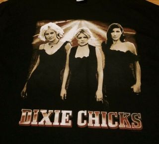 Vintage 2003 Dixie Chicks Top Of The World Tour Black Shirt Xl