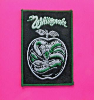 Whitesnake Vintage Stitched Patch Not Cd Lp Patch Shirt Uk Import Green Border