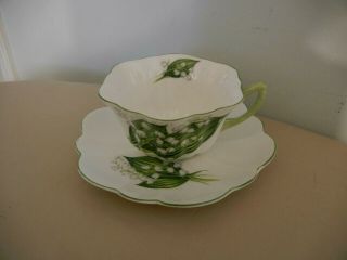 Shelley Cup & Saucer Dainty " Lily Of The Valley 13822 - Exc