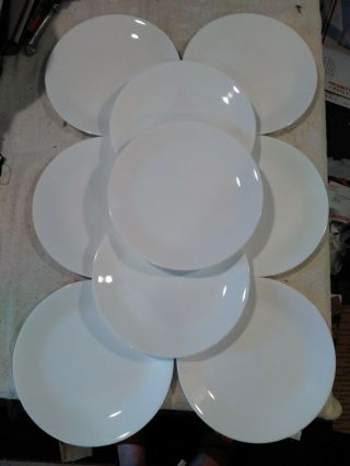 Corelle Corning Ware Winter Frost White Dinner Plates Set Of 9 Bin 1048