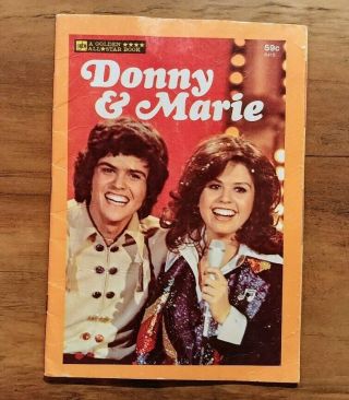 Donny And Marie Osmond A Golden All Star Book By Wallace I.  Green Vintage 1977