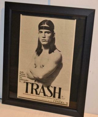 Andy Warhol 1970 Trash Movie Promo Ad Joe Dallesandro Paul Morrissey