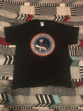 Willie Nelson For President Size Large T Shirt Pre Owned Vintage Farm Aid