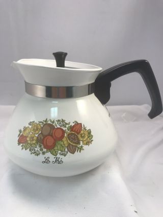 Vintage Corning Ware Spice O’ Life “le Th’e” Teapot/ Coffee Pot 6 - Cup P - 104