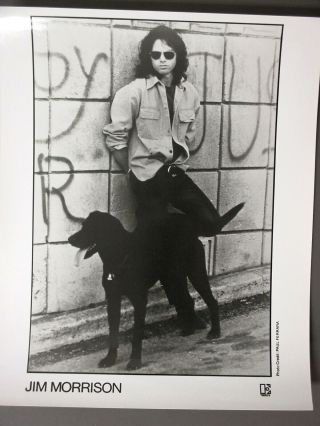 The Doors Promo Photo 8 X 10 Black & White Glossy Morrison With Dog