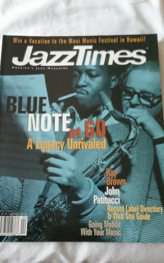 Jazztimes Magaizne - April1999 " Blue Note At 60 " Hank Mobley & Alfred Lion.  Oop