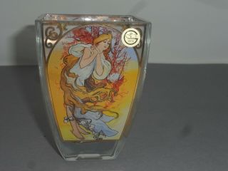 Goebel Artis Orbis - Alphonse Mucha Glass Vase - Art Nouveau