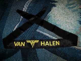Vintage 1980s Van Halen Headband Bandana Tapestry Flag Banner David Lee Roth