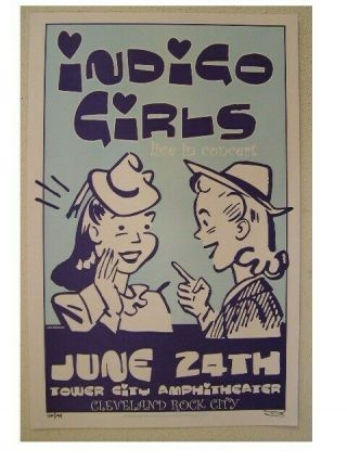 The Indigo Girls Poster Handbill Cleveland Great Image