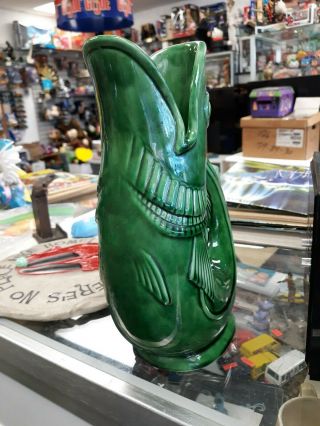 Green Gurgling Cod Pitcher Shreve Crump and Low Made in England,  Boston Fave 2