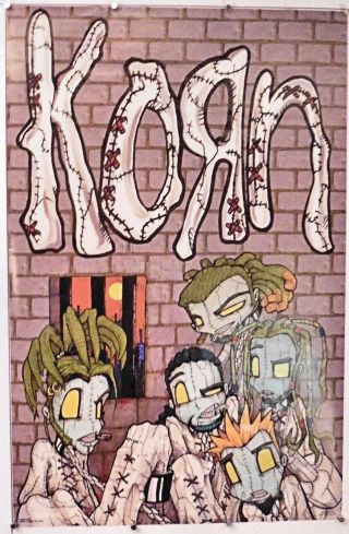 Korn Asylum Vintage Poster 22.  25 " X 34.  25 " Nos (b34)