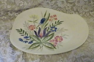 Vintage Red Wing Pottery Country Garden Large Serving Platter 14 3/4 X 11 3/4