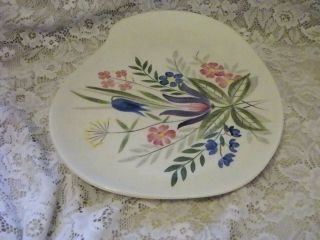 VINTAGE RED WING POTTERY COUNTRY GARDEN LARGE SERVING PLATTER 14 3/4 X 11 3/4 2