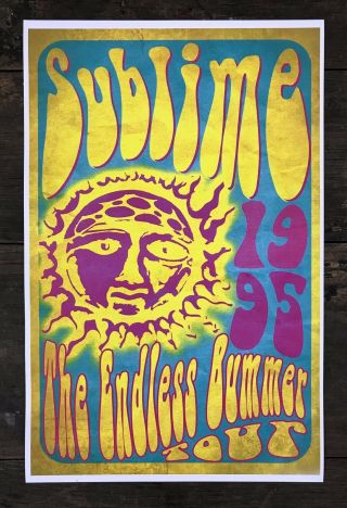 Sublime 1995 “the Endless Bummer Tour” 11”x17” Concert Poster