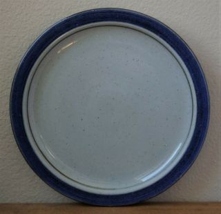 One (1) Stoneware Dinner Plate (10 - 5/8 ") Mariner By Otagiri,  Japan - Blue Rim