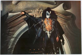 Kiss Poster - Kiss Meets The Phantom Gene Simmons At The Fireplace