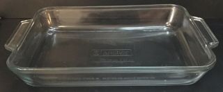 Vintage Anchor Hocking 9 " X 13 " Rectangle 3qt Clear Oven Casserole Dish