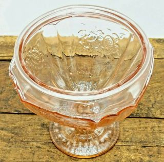 Anchor Hocking Mayfair Open Rose Pink Depression Glass Candy Dish With Lid 5