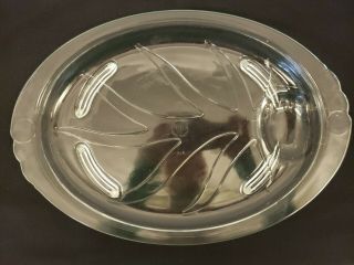Pyrex Tree Of Life Glass Meat Serving Footed Platter 815 B - A.  15 