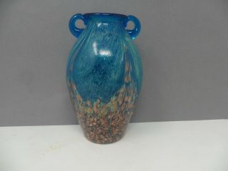 Dale Tiffany Iridescent Art Glass Vase - Copper Aventurine - 