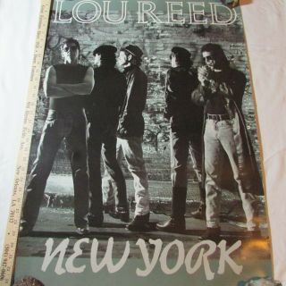 Vtg 1989 Lou Reed " York " Music Promo Poster 23 " X 35 "