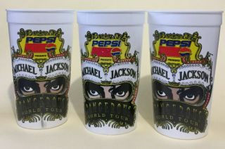 Michael Jackson Dangerous World Tour 1993 Pepsi Cup 3 Qty