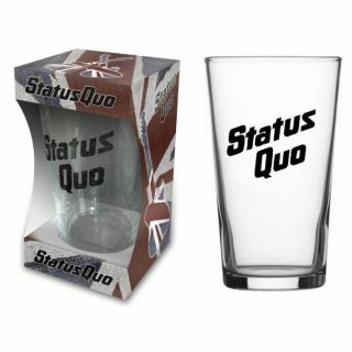 Status Quo - " Logo " - Beer Glass - Official Product - U.  K.  Seller
