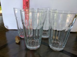 4 - Vintage Pasabahce Palaks 10 Panel Drinking/bar Glasses 12 Ounce Tumblers