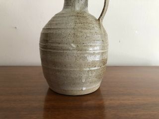 Vintage Grey Studio Pottery Ceramic Vase Pitcher Ceramic SIGNED 1268 5