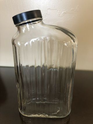Vintage Anchor Hocking Refrigarator Water Jar Ribbed Glass