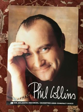 Phil Collins On Atlantic Records 1989 Rare Promotional Poster Genesis