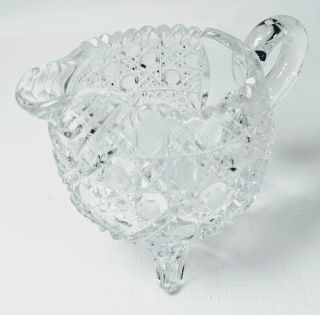 American Brilliant Cut Glass Crystal Footed Creamer Abp