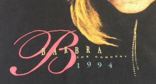 BARBRA STREISAND 1994 THE CONCERT VINTAGE T SHIRT Size L 4