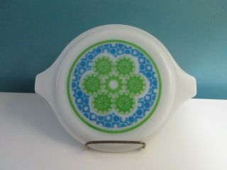 Pyrex Promotional " Crazy Quilt " Lid Only For Dish 473,  Euc