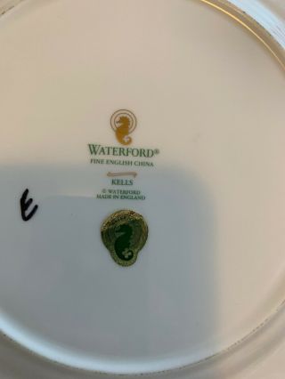 Waterford Fine English China KELLS GOLD Dinner Plate 10.  75” 3