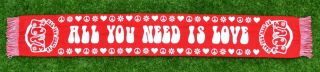 The Beatles All You Need Is Love Fab 4 Scarf Gift Souvenir