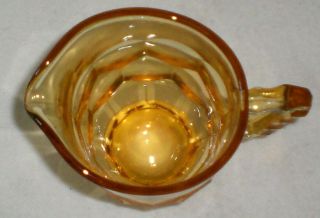 Vintage Viking Glass Amber Georgian Pattern Cream And Sugar 3